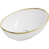 Mexen Elza countertop washbasin 40 x 33 cm, white/gold rim - 21014005