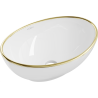 Mexen Elza countertop washbasin 40 x 33 cm, white/golden rim - 21014005