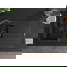 Mexen Andres 1.5-compartment granite sink with a drip tray and kitchen mixer tap Duo, Black/ silver - 6515-73-671701-70-B