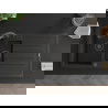 Mexen Andres 1.5-compartment granite sink with a drip tray and kitchen mixer tap Duo, Black/ gold metallic - 6515-75-671701-70-B