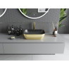 Mexen Rita countertop sink 45 x 32 cm, matte black/gold - 21084576