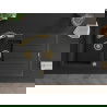 Mexen Andres 1.5-compartment granite sink with a drip tray and kitchen mixer tap Duo, Black - 6515-77-671701-57-G