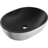 Mexen Viki countertop washbasin 48 x 35 cm, black matt/Silver - 21054874