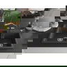 Mexen Tomas 2-compartment granite sink with a kitchen mixer tap Duo, Spotted black - 6516-76-671701-07