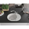 Mexen Kevin single-bowl granite sink with Duo kitchen tap, white - 6517-20-671701-07
