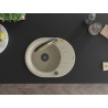Mexen Kevin granit kitchen sink 1-bowl with Duo kitchen faucet, beige - 6517-69-671701-57-B