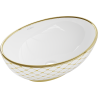 Mexen Elza countertop washbasin 40 x 33 cm, White/gold checked pattern - 21014009