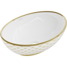 Mexen Elza countertop washbasin 40 x 33 cm, white/gold checkered pattern - 21014009