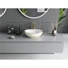Mexen Elza countertop washbasin 40 x 33 cm, white/gold checkered pattern - 21014009