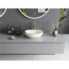 Mexen Elza countertop washbasin 40 x 33 cm, white/gold grid pattern - 21014009