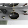 Mexen Elza countertop sink 40 x 33 cm, black matte/gold rim - 21014025