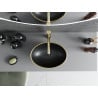 Mexen Elza countertop washbasin 40 x 33 cm, Black matt/gold rim - 21014025