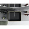 Mexen Catia countertop washbasin 48 x 37 cm, black matte/golden checkered pattern - 21314879