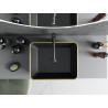 Mexen Catia countertop washbasin 48 x 37 cm, matte black/golden grid pattern - 21314879