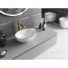 Mexen Elza countertop washbasin 40 x 33 cm, white/golden rim - 21014005