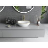 Mexen Elza countertop washbasin 40 x 33 cm, white/gold rim - 21014005