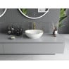 Mexen Elza countertop washbasin 40 x 33 cm, white/golden rim - 21014005