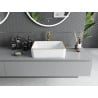 Mexen Catia countertop sink 48 x 37 cm, white/gold rim - 21314805