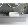 Mexen Catia countertop washbasin 48 x 37 cm, white/gold rim - 21314805