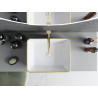 Mexen Catia countertop sink 48 x 37 cm, white/gold rim - 21314805