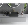 Mexen Catia countertop washbasin 48 x 37 cm, black matte/gold rim - 21314875