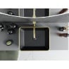Mexen Catia countertop washbasin 48 x 37 cm, black matt/gold edge trim - 21314875