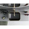 Mexen Rita countertop washbasin 45 x 32 cm, black matte/golden rim - 21084575