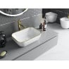 Mexen Rita countertop washbasin 45 x 32 cm, white/gold rim - 21084505