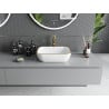 Mexen Rita countertop washbasin 45 x 32 cm, white/gold rim - 21084505