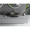 Mexen Viki countertop washbasin 48 x 35 cm, black matt/gold edge trim - 21054875