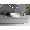 Mexen Viki countertop washbasin 48 x 35 cm, white/gold edge trim - 21054805
