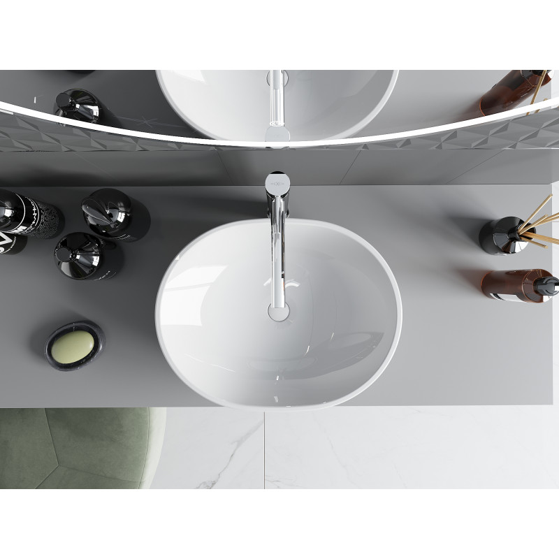 Mexen Viki countertop washbasin 48 x 35 cm, white - 21054800