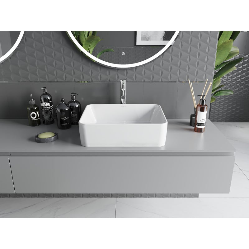 Mexen Catia countertop washbasin 48 x 37 cm, white - 21314800