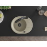 Mexen Kevin 1-compartment granite sink with Duo kitchen faucet, beige - 6517-69-671701-70-B