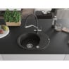 Mexen Kevin 1-bowl granite sink with Duo kitchen tap, black/gold metallic - 6517-75-671701-07