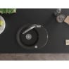 Mexen Kevin 1-bowl granite sink with Duo kitchen tap, black/gold metallic - 6517-75-671701-07