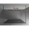 Mexen Kioto freestanding shower wall 100 x 200 cm, graphite 8 mm, rose gold - 800-100-002-60-40