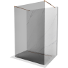 Mexen Kioto freestanding shower panel 100 x 200 cm, graphite 8 mm, rose gold - 800-100-002-60-40