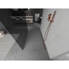 Mexen Kioto freestanding shower wall 110 x 200 cm, graphite 8 mm, rose gold - 800-110-002-60-40