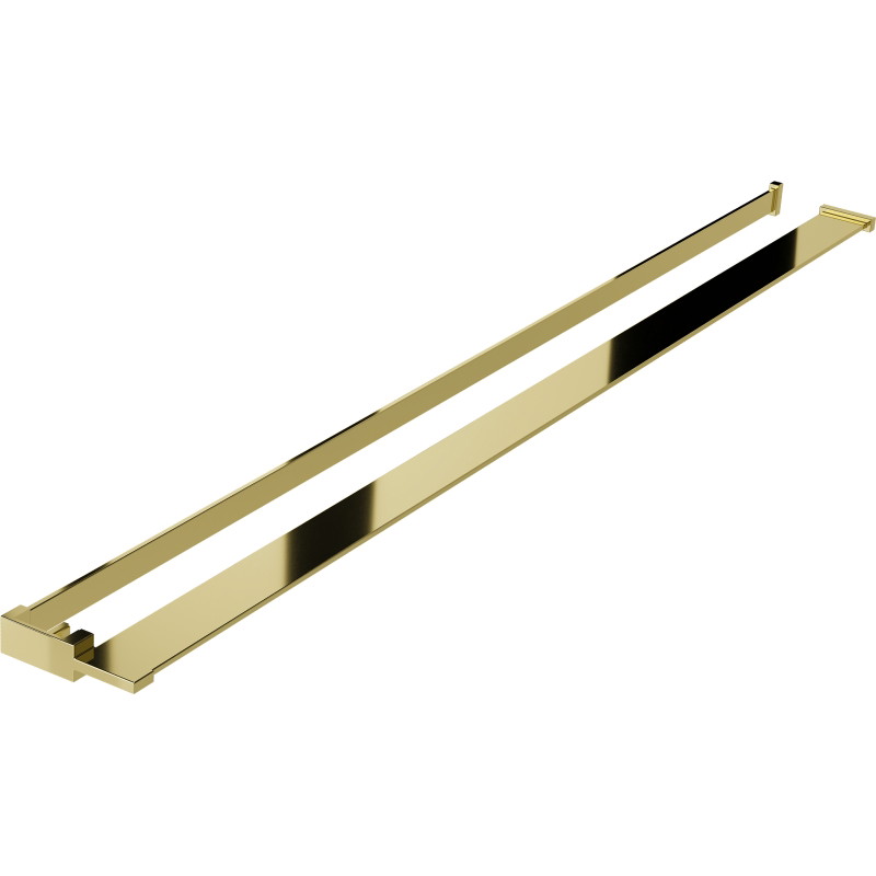 Mexen Kioto+ shower wall shelf with towel rail, gold - 800-02-50