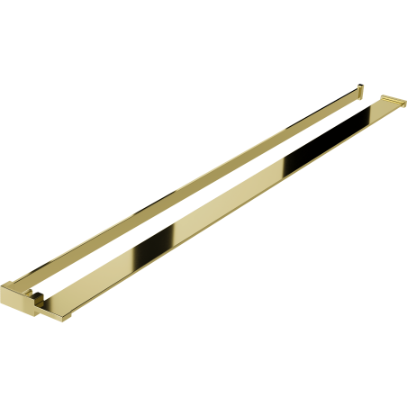 Mexen shelf for shower wall with towel rail, gold - 800-02-50
