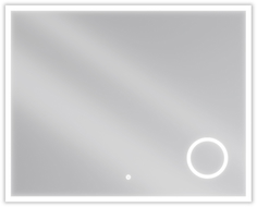 Mexen Kala illuminated bathroom mirror with a makeup mirror 100 x 80 cm, LED 6000K, demister - 9820-100-080-611-00