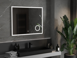 Mexen Kala bathroom mirror with backlighting and cosmetic mirror 100 x 80 cm, LED 6000K, anti-fog - 9820-100-080-611-00