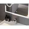 Mexen Onyx bathroom mirror with lighting and cosmetic mirror 100 x 80 cm, LED 6000K, anti-fog - 9813-100-080-611-00