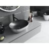 Mexen Viki countertop sink 48 x 35 cm, matte black/silver - 21054874