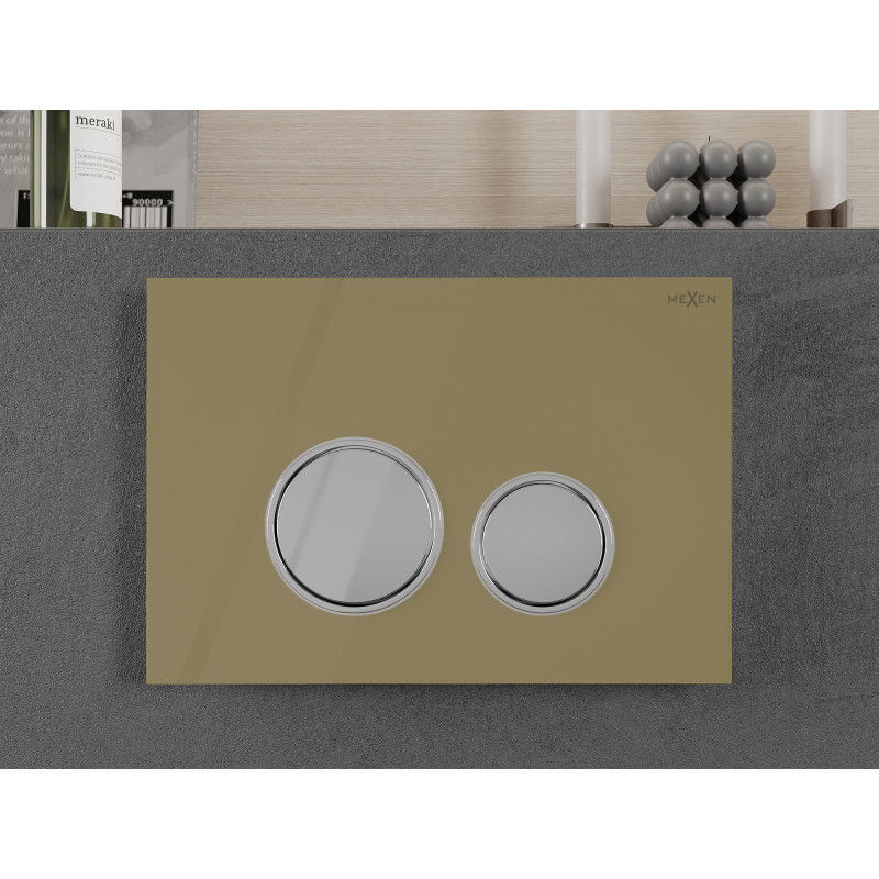 Mexen Fenix 06 flush button, golden champagne - 600624