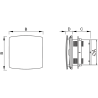 Mexen AXS 100 bathroom fan with humidity sensor, silver - W9601-100H-11