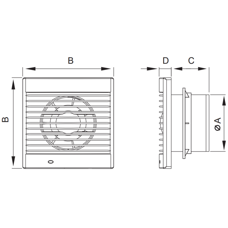 Mexen EXS 100 bathroom fan, white - W9604-100-00