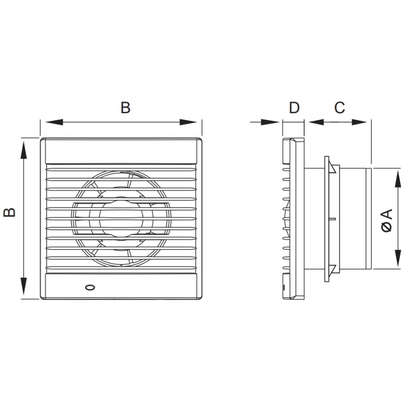 Mexen EXS 100 bathroom fan, pull switch, white - W9604-100K-00