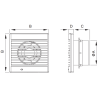Mexen EXS 120 bathroom fan, pull-cord switch, white - W9604-125K-00